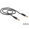 Audio kábel DeLOCK 3,5 mm – 3,5 mm 0,5 m čierny