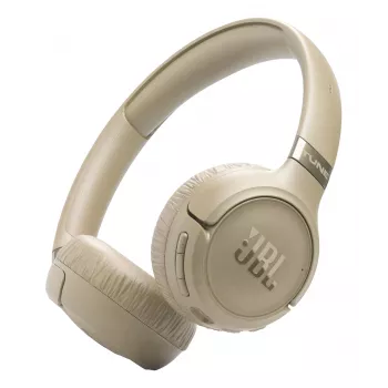 Headset JBL Tune 680NC, káblový a bezdrôtový (Bluetooth, USB-C), okolo uší, hlavový most, béžová, 20–20000 Hz, 161 g