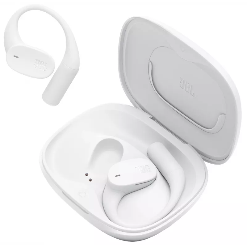 Headset JBL Sense Lite — bezdrôtové Bluetooth slúchadlá s ušným hákom, intraaurálne, 20–20000 Hz, 83,5 g, biela