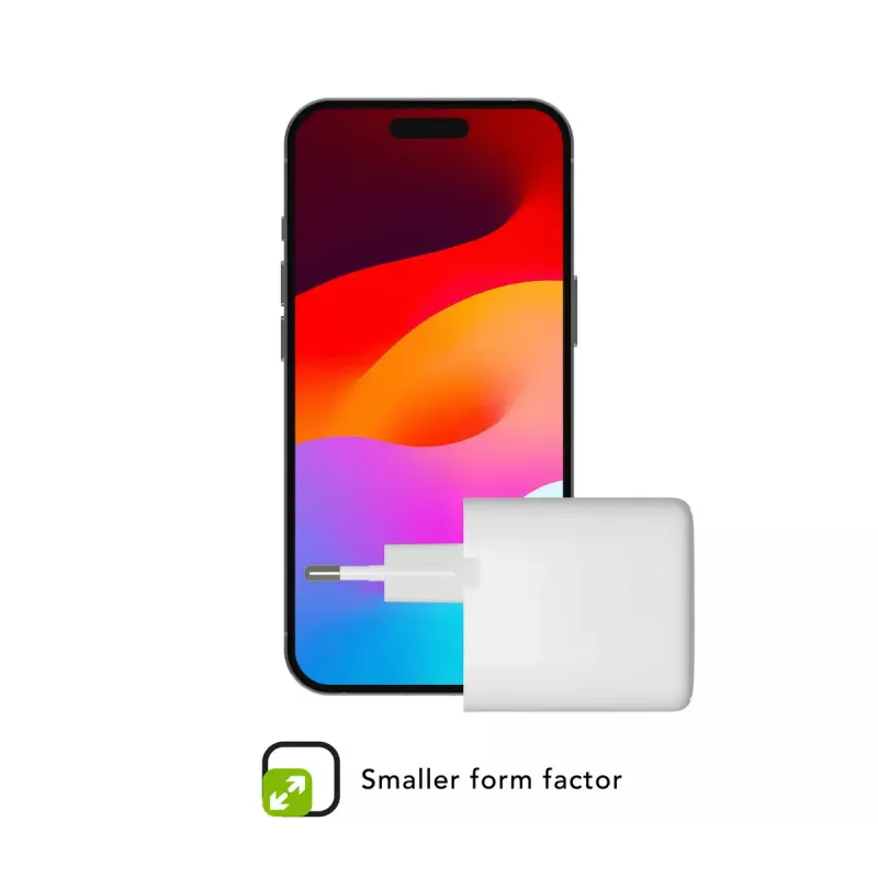 Nástenná nabíjačka USB-C 45W d bramante re-charge Pro — interiérová, 110–240V, biela