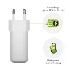 Nástenná nabíjačka USB-C 45W d bramante re-charge Pro — interiérová, 110–240V, biela