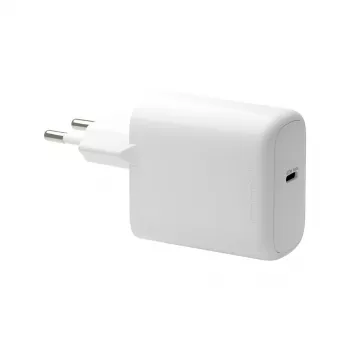 Nástenná nabíjačka USB-C 45W d bramante re-charge Pro — interiérová, 110–240V, biela