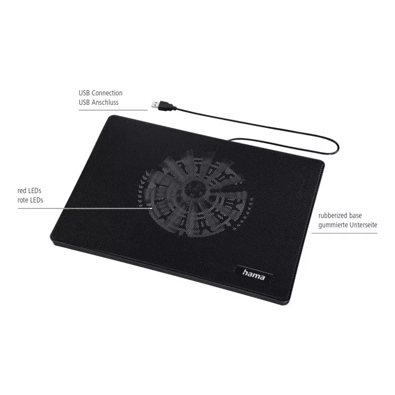 Hama tenká chladiaca podložka na notebook 39,6 cm (15,6
