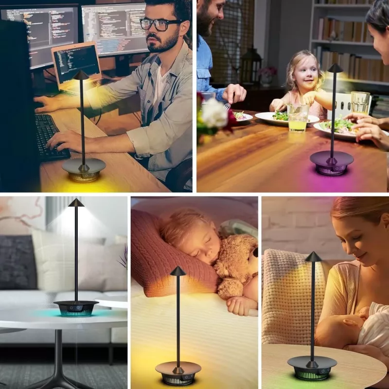 Techly I-LAMP-TABLE3 stolná lampa SMD LED modul 1 W SMD LED D čierna