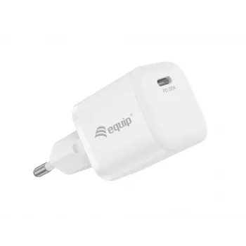 Equip 1-portová 20W USB-C PD nabíjačka vnútorná AC biela 100-240V