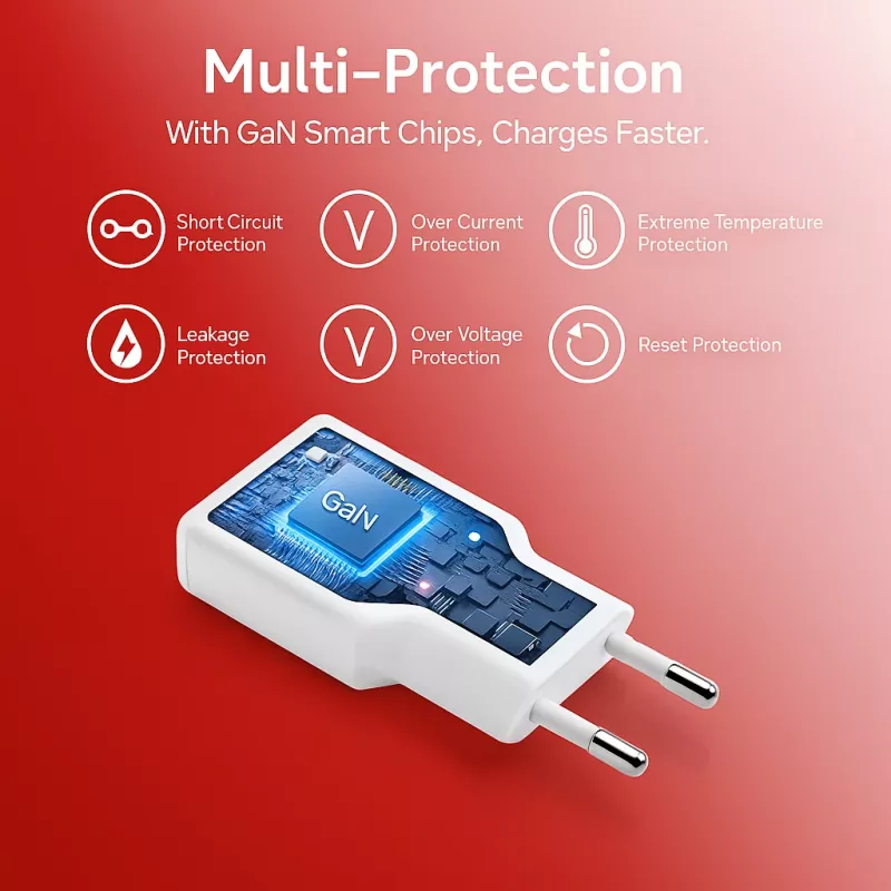 Nástenná nabíjačka EQUIP 1-portová 20W GaN USB-C PD — vstup 100–240V, max. výstup 12V, biela