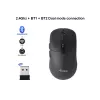 EQUIP obojručná 6-tlačidlový dual-mode bezdrôtová myš, optická 1600 DPI, RF + Bluetooth, čierna
