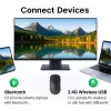 EQUIP obojručná 6-tlačidlový dual-mode bezdrôtová myš, optická 1600 DPI, RF + Bluetooth, čierna