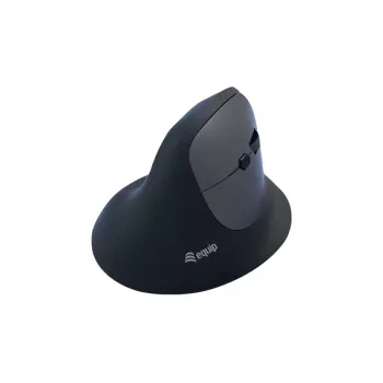 EQUIP ergonomická vertikálna bezdrôtová myš pre pravákov, 1600 DPI, RF Wireless + Bluetooth, nabíjateľná, 6 tlačidiel, čierna
