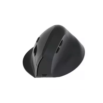 EQUIP ergonomická vertikálna bezdrôtová myš pre pravákov, 1600 DPI, RF Wireless + Bluetooth, nabíjateľná, 6 tlačidiel, čierna
