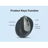 EQUIP ergonomická vertikálna bezdrôtová myš pre pravákov, 1600 DPI, RF Wireless + Bluetooth, nabíjateľná, 6 tlačidiel, čierna