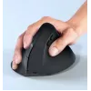 EQUIP ergonomická vertikálna bezdrôtová myš pre pravákov, 1600 DPI, RF Wireless + Bluetooth, nabíjateľná, 6 tlačidiel, čierna