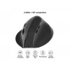 EQUIP ergonomická vertikálna bezdrôtová myš pre pravákov, 1600 DPI, RF Wireless + Bluetooth, nabíjateľná, 6 tlačidiel, čierna