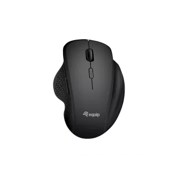 EQUIP 6-tlačidlový nabíjateľný dvojmódový bezdrôtový myš – pre pravákov, optický 1600 DPI, RF Wireless + Bluetooth, čierna