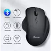 EQUIP 6-tlačidlový nabíjateľný dvojmódový bezdrôtový myš – pre pravákov, optický 1600 DPI, RF Wireless + Bluetooth, čierna