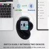 EQUIP 6-tlačidlový nabíjateľný dvojmódový bezdrôtový myš – pre pravákov, optický 1600 DPI, RF Wireless + Bluetooth, čierna