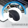 EQUIP 6-tlačidlový nabíjateľný dvojmódový bezdrôtový myš – pre pravákov, optický 1600 DPI, RF Wireless + Bluetooth, čierna