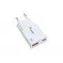 EQUIP 2-portový 30W GaN tenký USB PD napájací zdroj — USB‑C x1, USB‑A x1, 100–240V vstup, max 20V výstup, biela