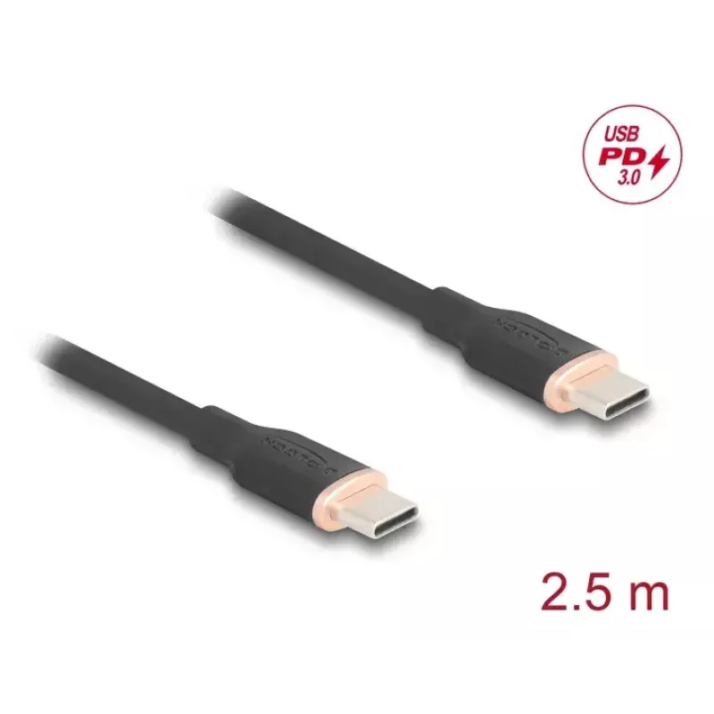 USB kábel DeLOCK 81239 2,5 m USB-C čierny USB 2.0 0,48 Gbit/s