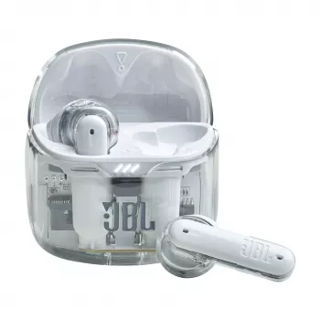 JBL Tune Flex Ghost Edition headset True Wireless Stereo (TWS) In-ear hovory/hudba Bluetooth transparentný, biely