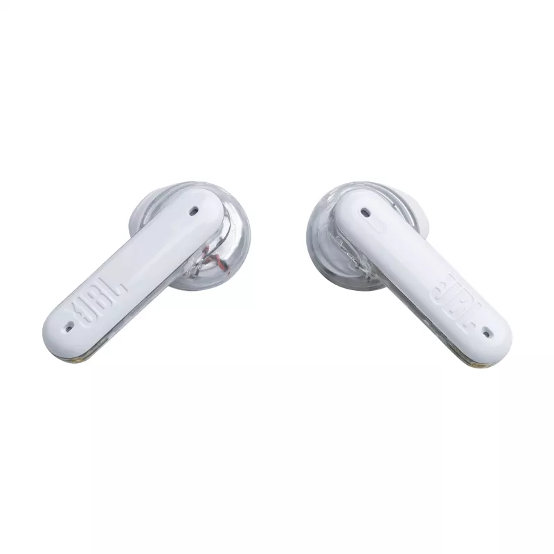 JBL Tune Flex Ghost Edition headset True Wireless Stereo (TWS) In-ear hovory/hudba Bluetooth transparentný, biely