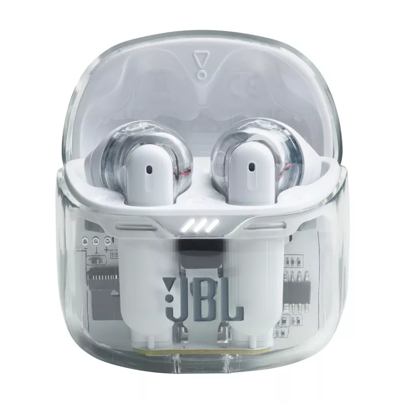 JBL Tune Flex Ghost Edition headset True Wireless Stereo (TWS) In-ear hovory/hudba Bluetooth transparentný, biely