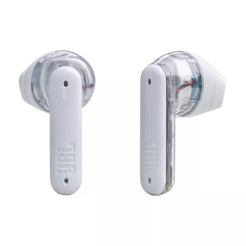 JBL Tune Flex Ghost Edition headset True Wireless Stereo (TWS) In-ear hovory/hudba Bluetooth transparentný, biely