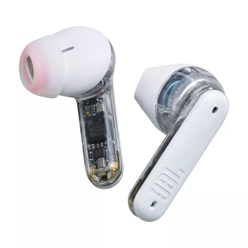JBL Tune Flex Ghost Edition headset True Wireless Stereo (TWS) In-ear hovory/hudba Bluetooth transparentný, biely