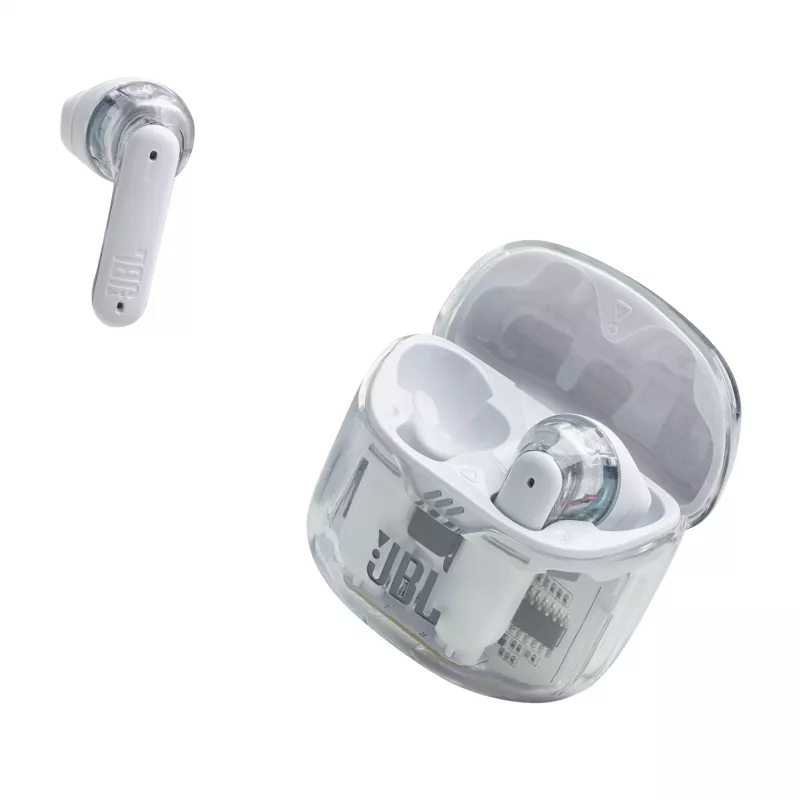 JBL Tune Flex Ghost Edition headset True Wireless Stereo (TWS) In-ear hovory/hudba Bluetooth transparentný, biely