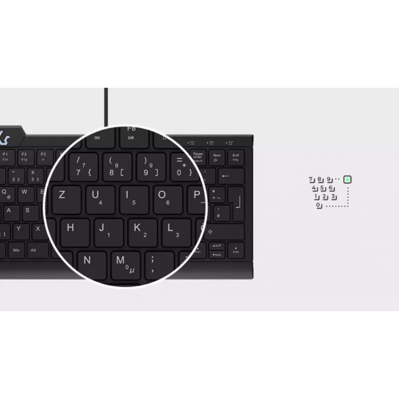 KeySonic KSK-5010ELC (DE) klávesnica pre domácnosť USB QWERTZ nemecká čierna