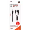 USB kábel 2GO 797156 1,5 m USB B 3 x USB C čierny