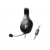 MSI IMMERSE GH20 herný headset '3,5-mm-Inline s audio splitter príslušenstvom, čierny, 40-mm meniče, jednosmerný mikrofón, PC a multiplatformová kompatibilita'