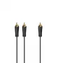 Audio kábel Hama 00205097 5m RCA 2 x RCA konektor samec pozlátený čierny