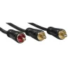 Audio kábel Hama 00205097 5m RCA 2 x RCA konektor samec pozlátený čierny