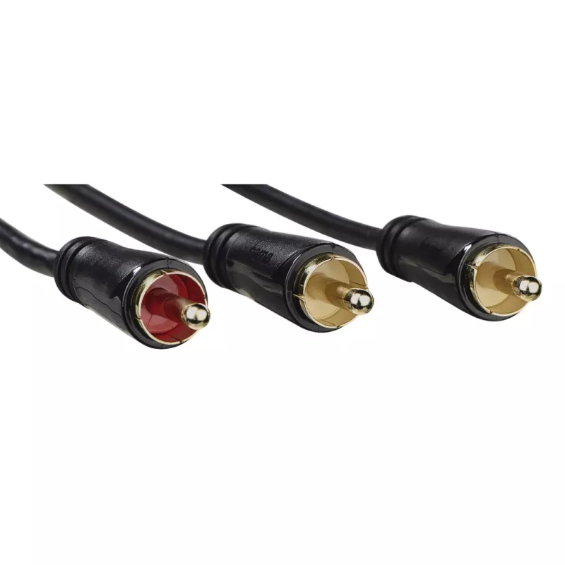 Audio kábel Hama 00205097 5m RCA 2 x RCA konektor samec pozlátený čierny