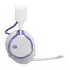 Headset JBL Quantum 650 — bezdrôtový Bluetooth, USB-C, okolo uší, cez hlavu, biely, 20–20000 Hz