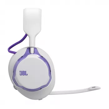 Headset JBL Quantum 650 — bezdrôtový Bluetooth, USB-C, okolo uší, cez hlavu, biely, 20–20000 Hz