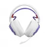 Headset JBL Quantum 650 — bezdrôtový Bluetooth, USB-C, okolo uší, cez hlavu, biely, 20–20000 Hz