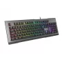 GENESIS Rhod 500 RGB klávesnica Gaming USB QWERTY portugalská čierna, strieborná