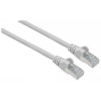 Intellinet sieťový patch kábel, Cat6, 3 m, sivá, meď, S/FTP, LSOH/LSZH, PVC, RJ45, pozlátené kontakty, ochrana západky, zalisovaná ochrana proti zlomeniu, doživotná záruka