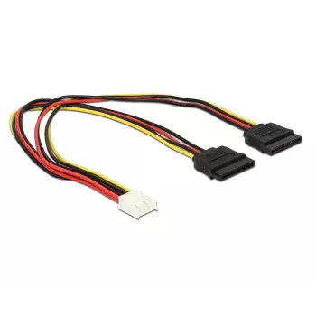 DeLOCK kábel 0,3m Floppy 4p/2x SATA 15p