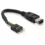 FireWire kábel DeLOCK 82379 0,016 m čierny konektor samec/konektor samec