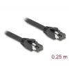DeLOCK RJ45 sieťový kábel Cat.8.1 S/FTP 25 cm 40 Gbit/s čierny