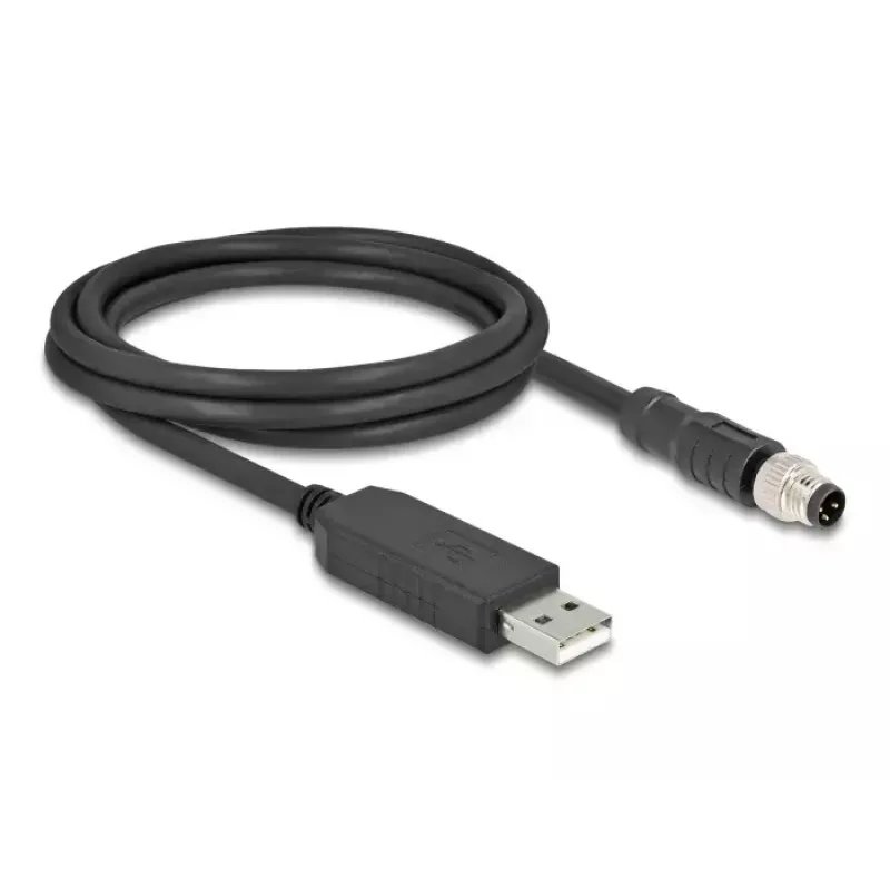 DeLOCK senzorový/akčný kábel 1,8 m M8 USB 2.0 Type-A čierny 64258