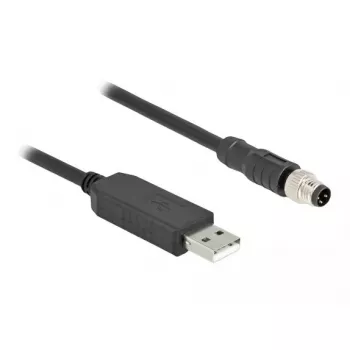 DeLOCK senzorový/akčný kábel 1,8 m M8 USB 2.0 Type-A čierny 64258