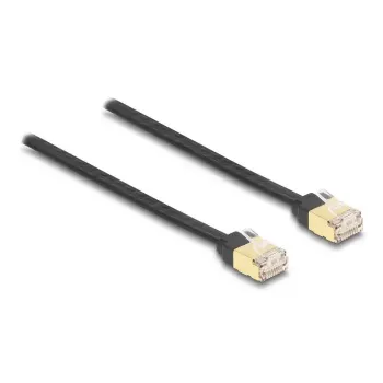 DeLOCK RJ45 zvinovací kábel Cat.6A STP 1,5 m čierny žltý