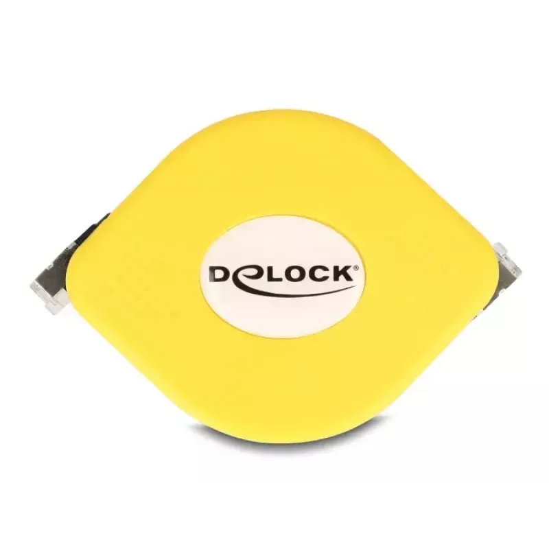 DeLOCK RJ45 zvinovací kábel Cat.6A STP 1,5 m čierny žltý