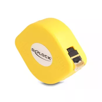 DeLOCK RJ45 zvinovací kábel Cat.6A STP 1,5 m čierny žltý