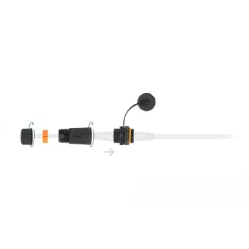 Káblový spoj RJ-45/RJ-45 DeLOCK 86700 čierny oranžový