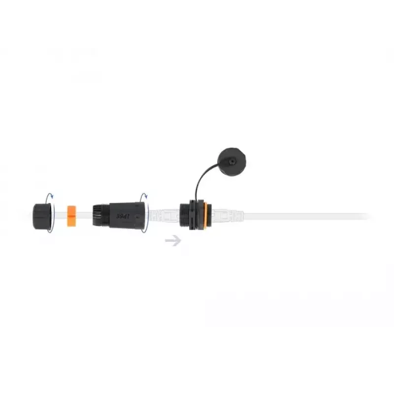 Káblový spoj RJ-45/RJ-45 DeLOCK 86700 čierny oranžový